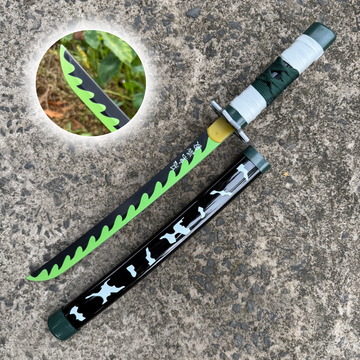 Sanemi Cosplay Replica Medium Size Wooden Katana With Free Stand [42 CM] || DEMON SLAYER