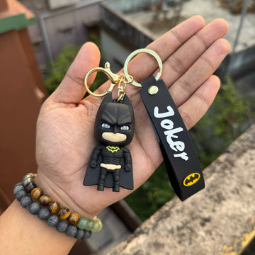 DC Batman Action Figures 3D Rubber Keychain keyring || DC