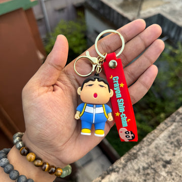 Shinchan Action Figures 3D Rubber Keychain keyring || SHINCHAN