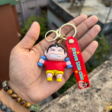 Shinchan Action Figures 3D Rubber Keychain keyring || SHINCHAN