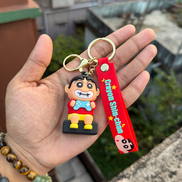 Shinchan Gamer Action Figures 3D Rubber Keychain keyring || SHINCHAN