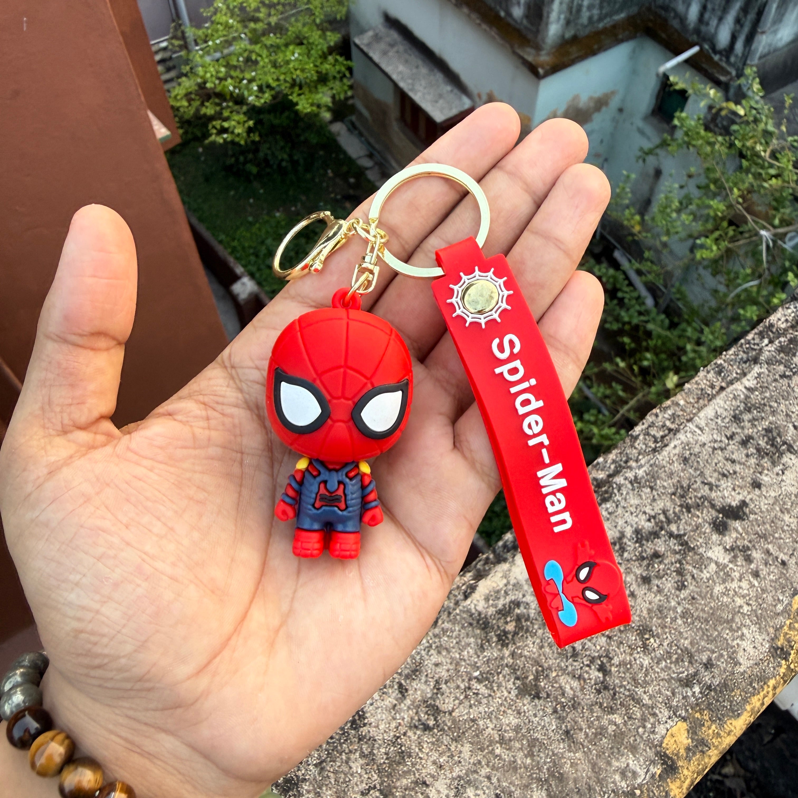 Marvel Spider-Man Action Figures 3D Rubber Keychain keyring || MARVEL