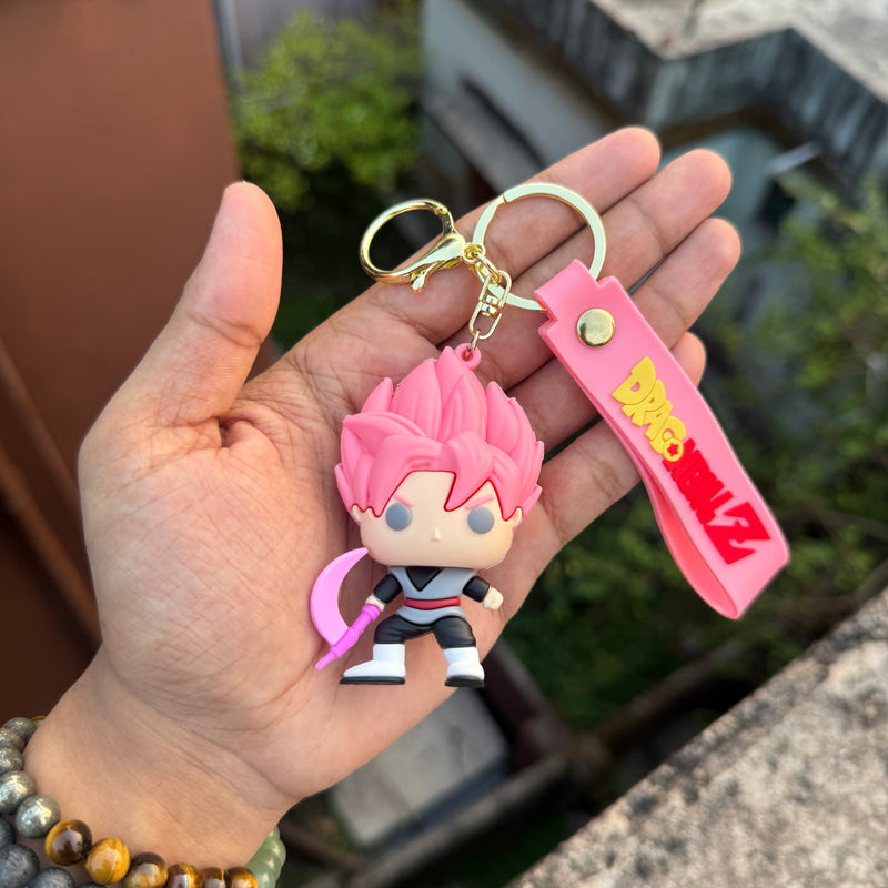 Dragon Ball Goku Black Rose Action Figures 3D Rubber Keychain keyring || DRAGON BALL Z