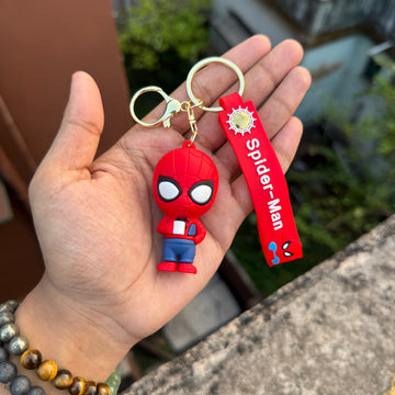 Marvel Spider-Man Action Figures 3D Rubber Keychain keyring || MARVEL
