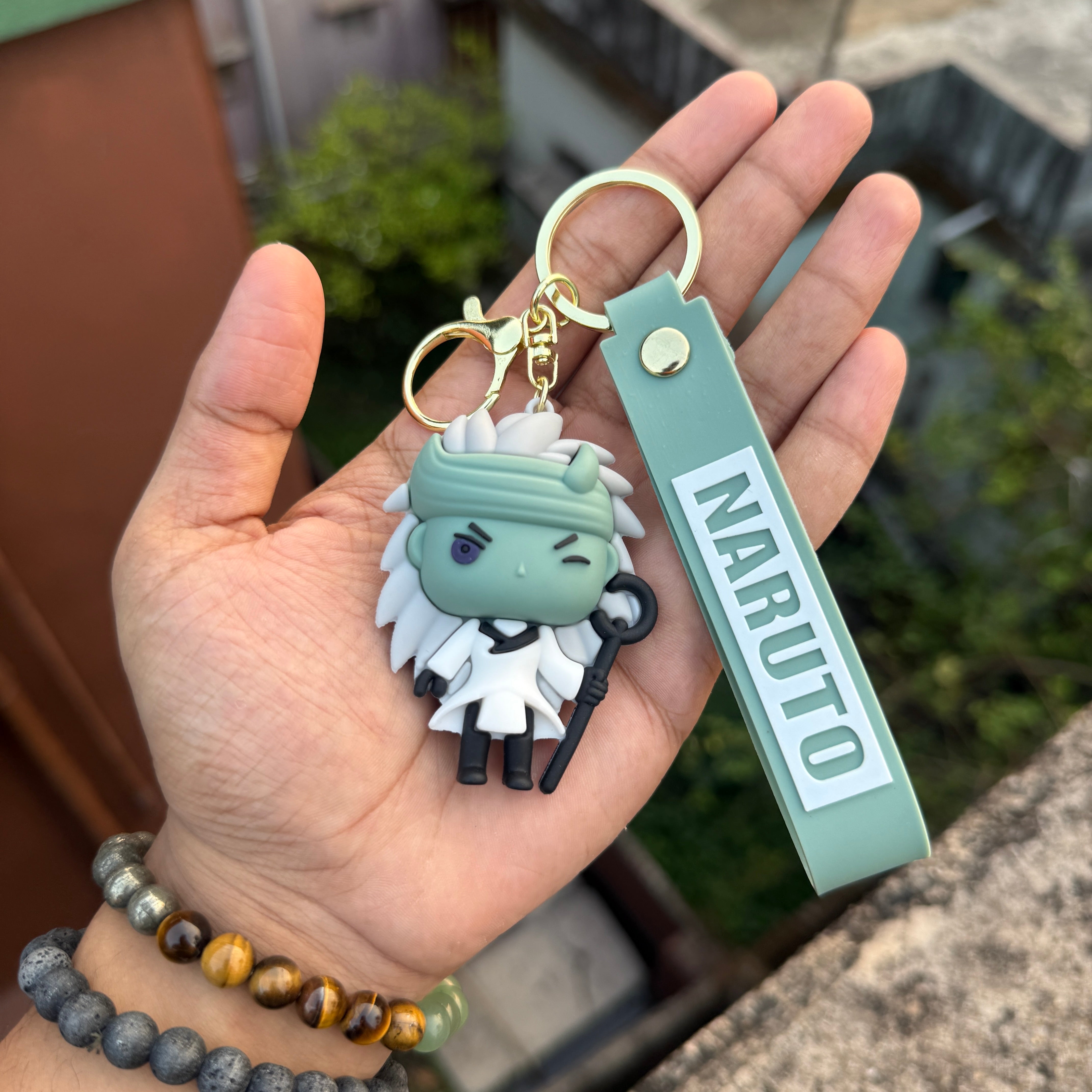 Naruto Madara Uchiha Six Paths Action Figures 3D Rubber Keychain keyring || NARUTO