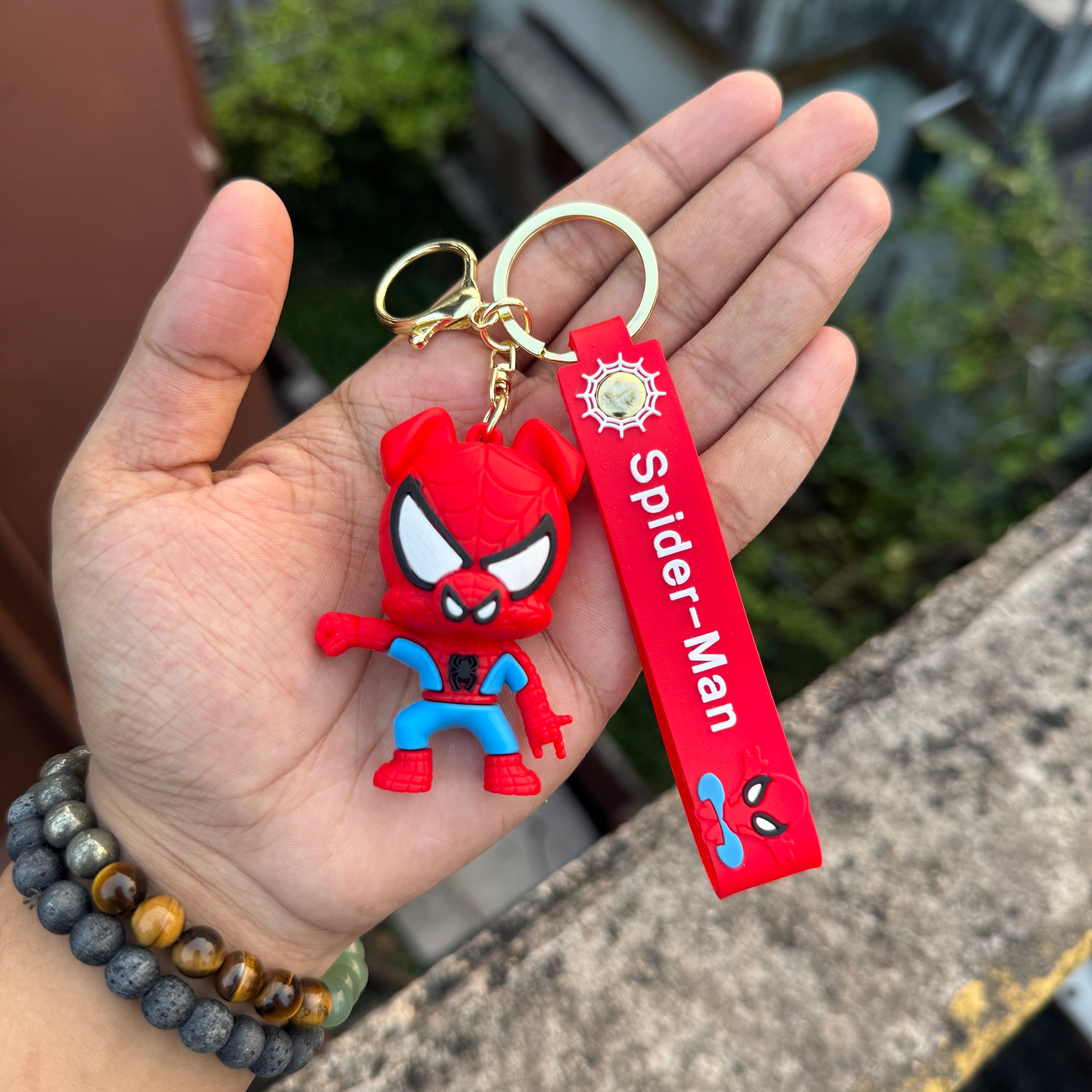Marvel Spider-Man Peter Porker Action Figures 3D Rubber Keychain keyring || MARVEL