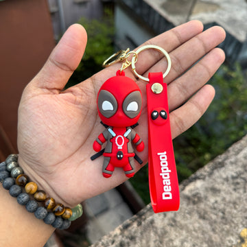 Marvel Deadpool Action Figures 3D Rubber Keychain keyring || MARVEL