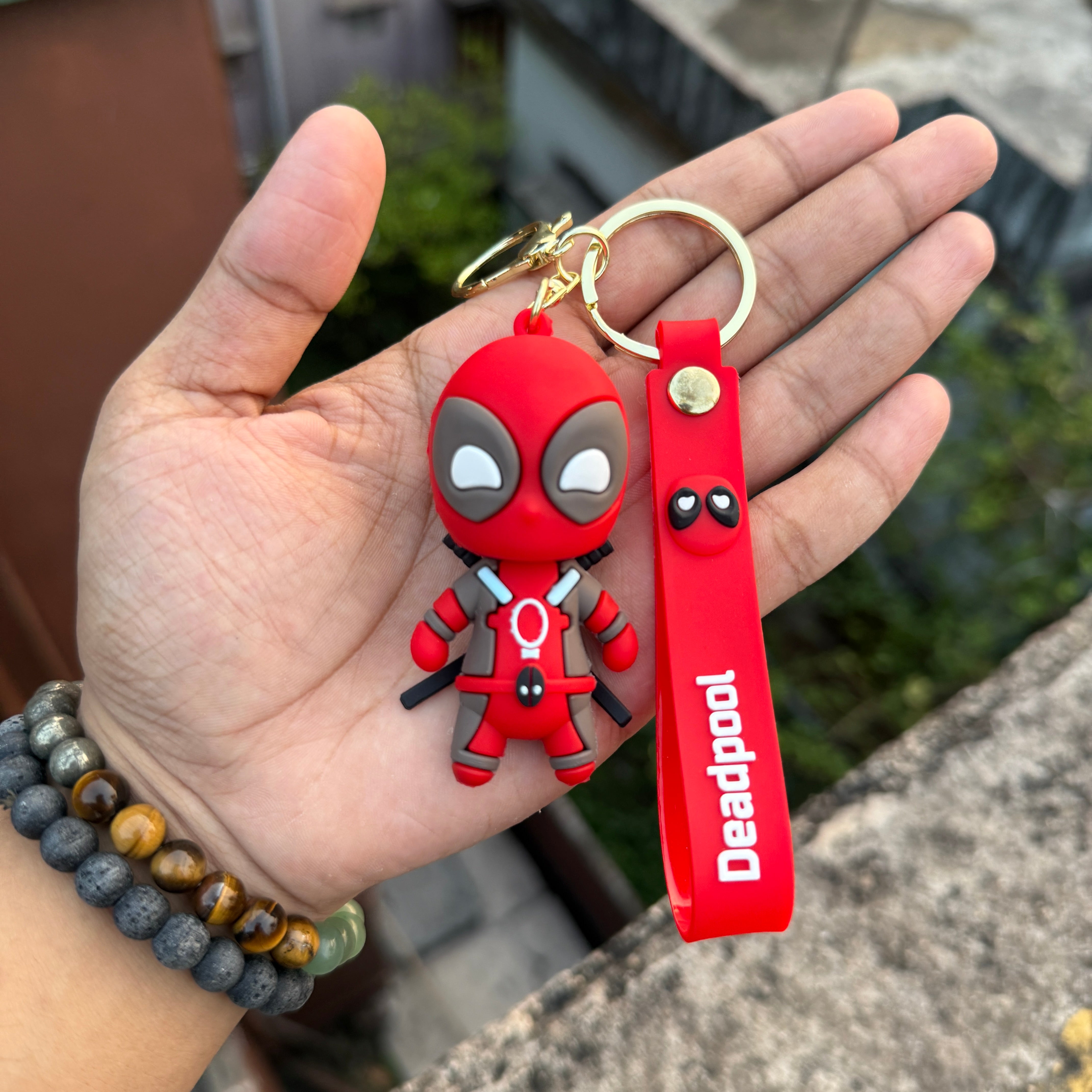 Marvel Deadpool Action Figures 3D Rubber Keychain keyring || MARVEL