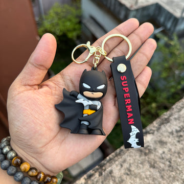DC Batman Action Figures 3D Rubber Keychain keyring || DC