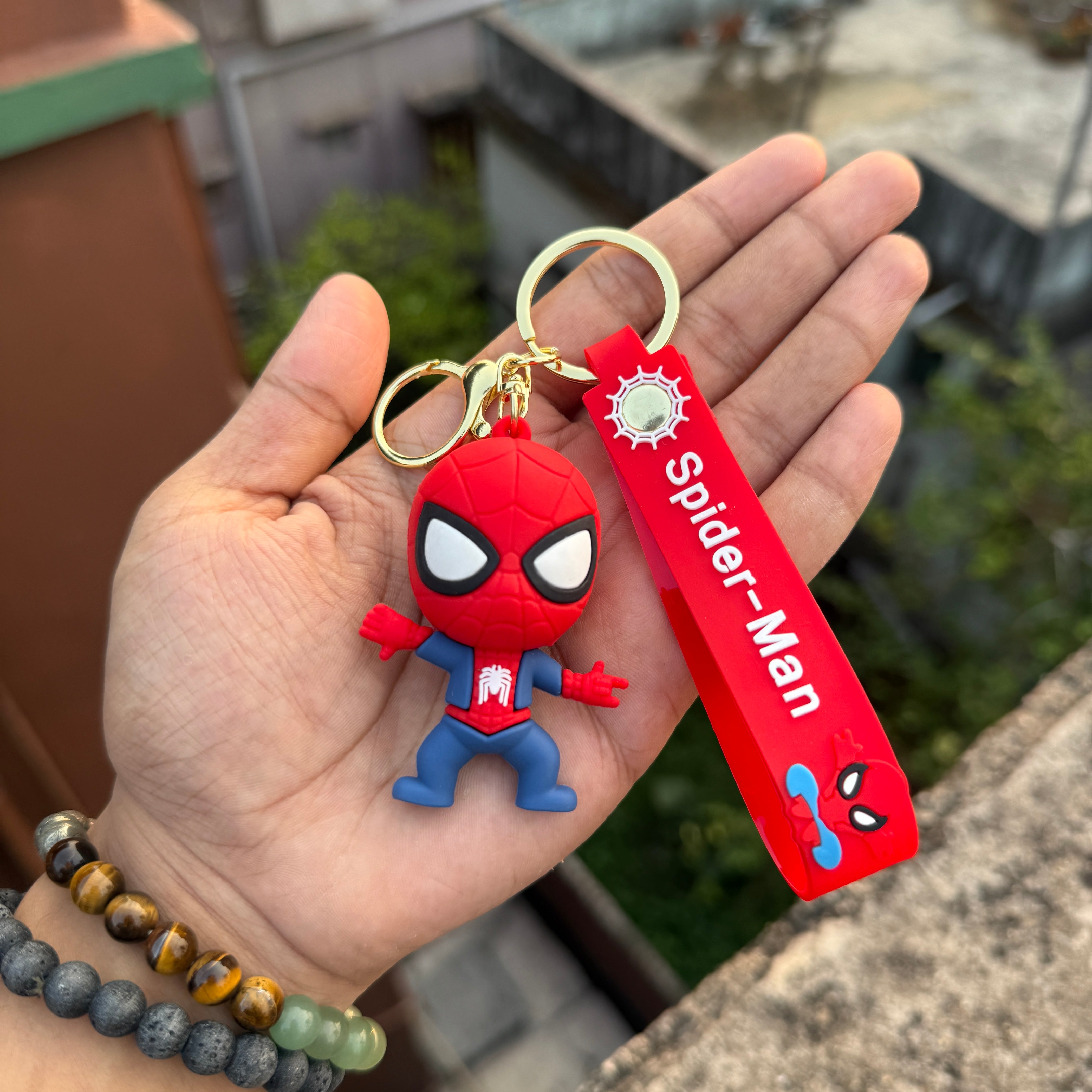 Marvel Spider-Man Action Figures 3D Rubber Keychain keyring || MARVEL