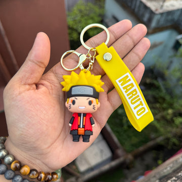 Naruto Uzumaki Keyring Action Figures 3D Rubber Keychain keyring || NARUTO