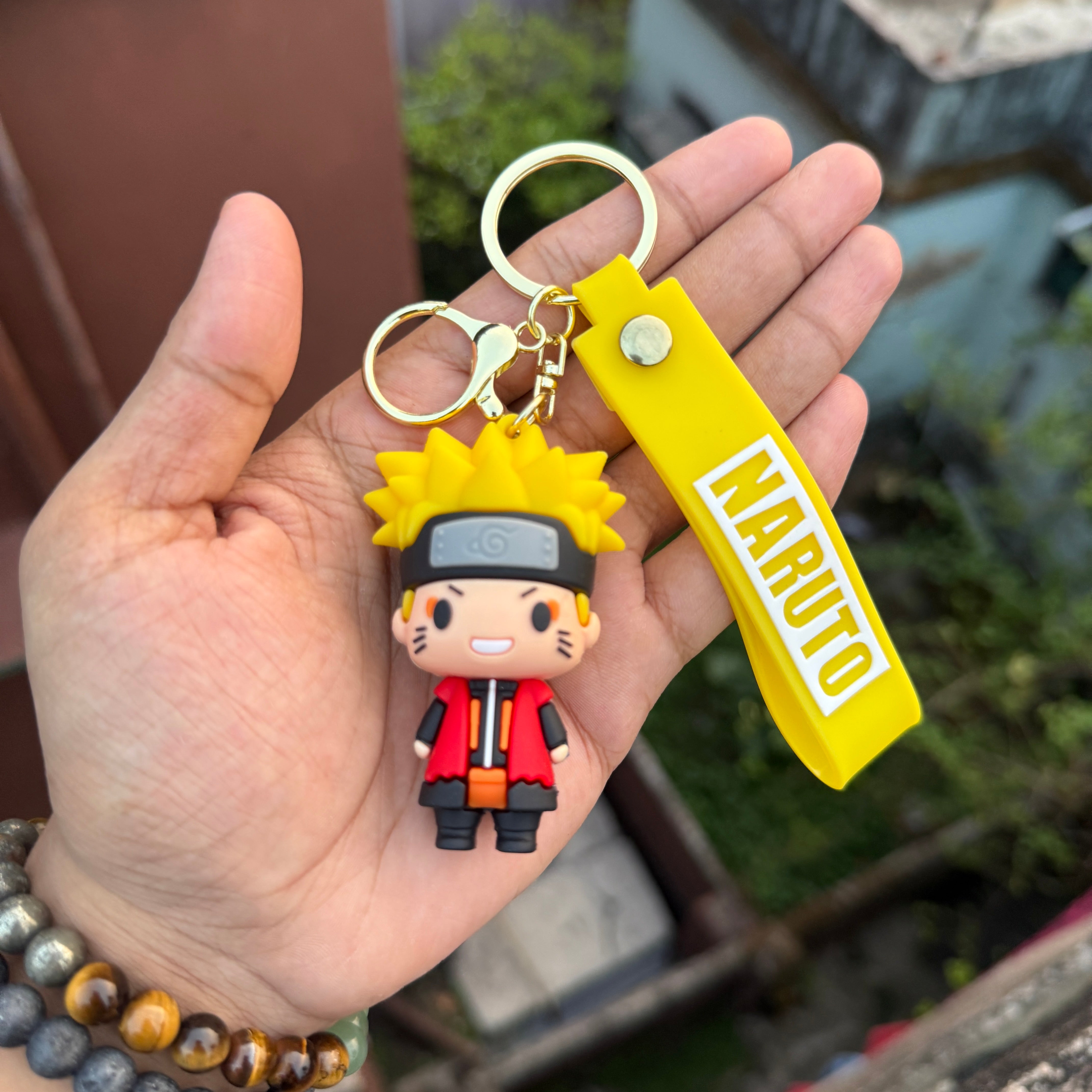 Naruto Uzumaki Keyring Action Figures 3D Rubber Keychain keyring || NARUTO