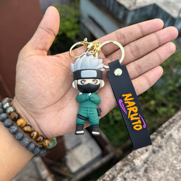 Naruto Kakashi Action Figures 3D Rubber Keychain keyring || NARUTO