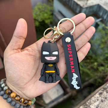DC Batman Action Figures 3D Rubber Keychain keyring || DC