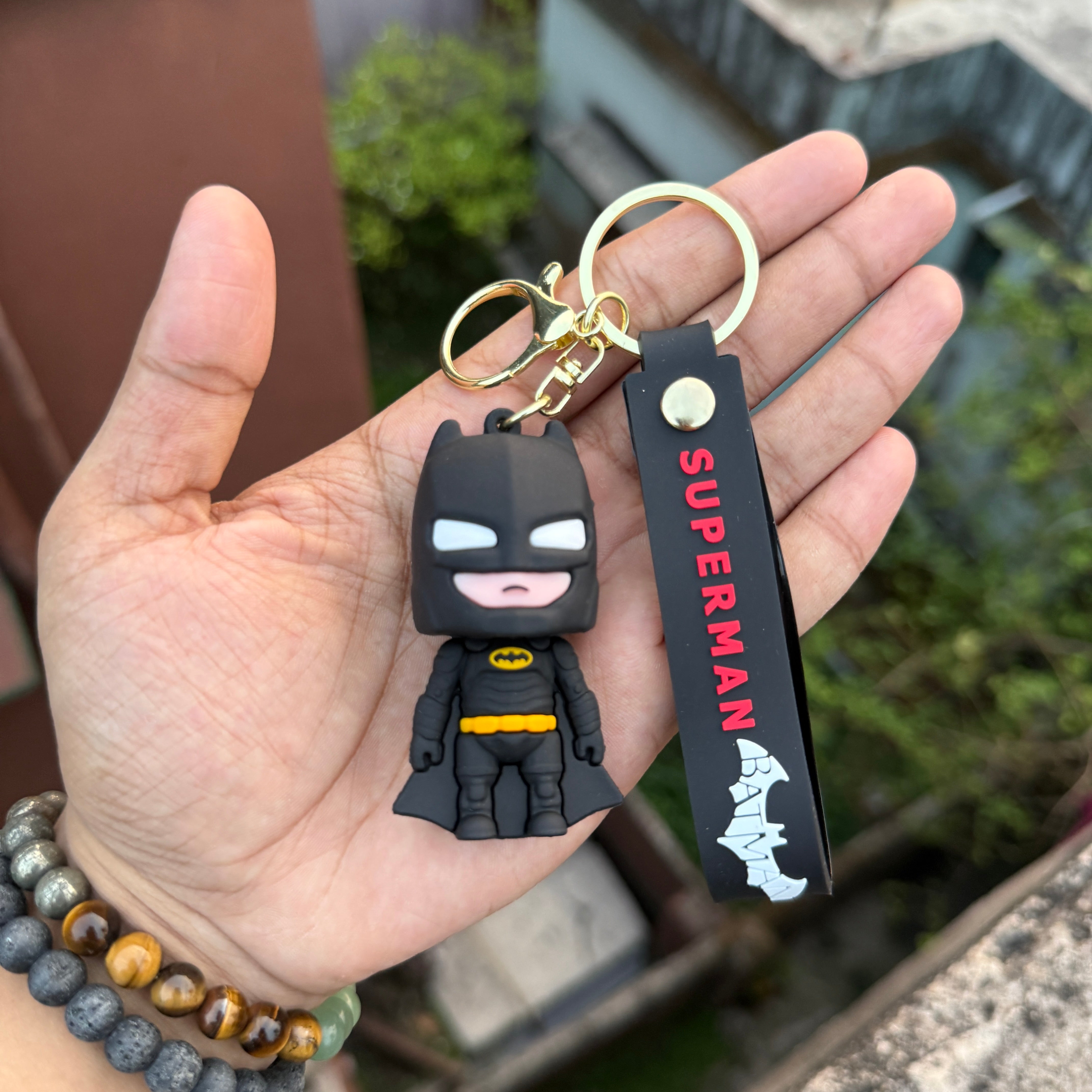 DC Batman Action Figures 3D Rubber Keychain keyring || DC