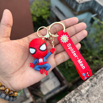 Marvel Spider-Man Action Figures 3D Rubber Keychain keyring || MARVEL