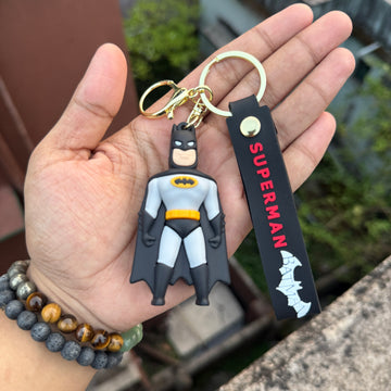 DC Batman Action Figures 3D Rubber Keychain keyring || DC