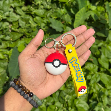 Pokemon Poke Ball 3D Rubber Keychain keyring || POKEMON