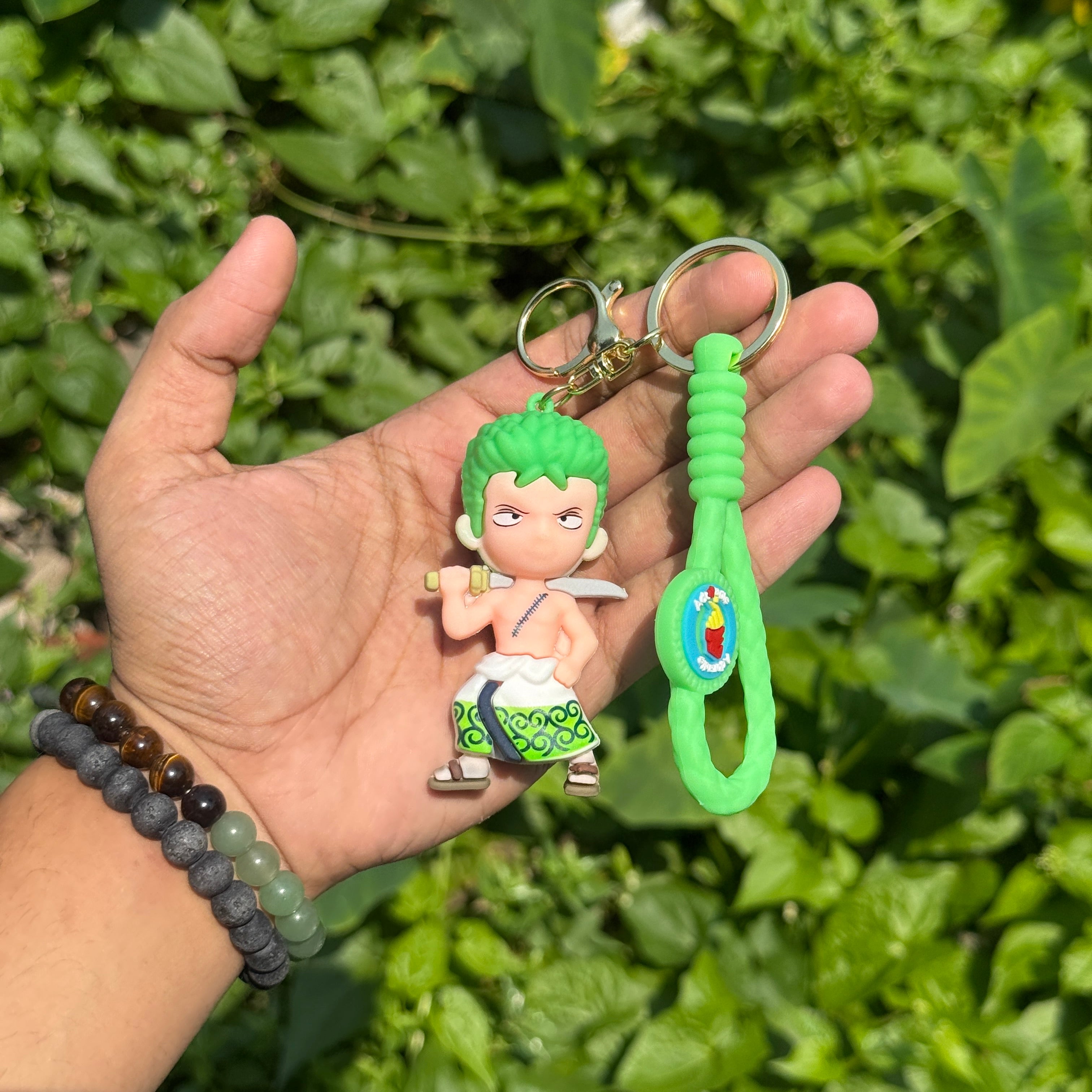 One Piece Roronoa Zoro Action Figures 3D Rubber Keychain keyring || ONE PIECE