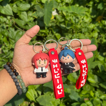 Chainsaw Man Makima & Aki Action Figures 3D Rubber Keyring Pair keyring || CHAINSAW MAN