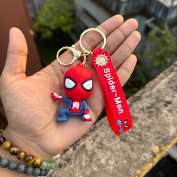 Marvel Spider-Man Action Figures 3D Rubber Keychain keyring || MARVEL