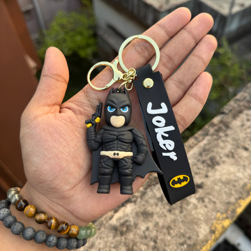 DC Batman Action Figures 3D Rubber Keychain keyring || DC