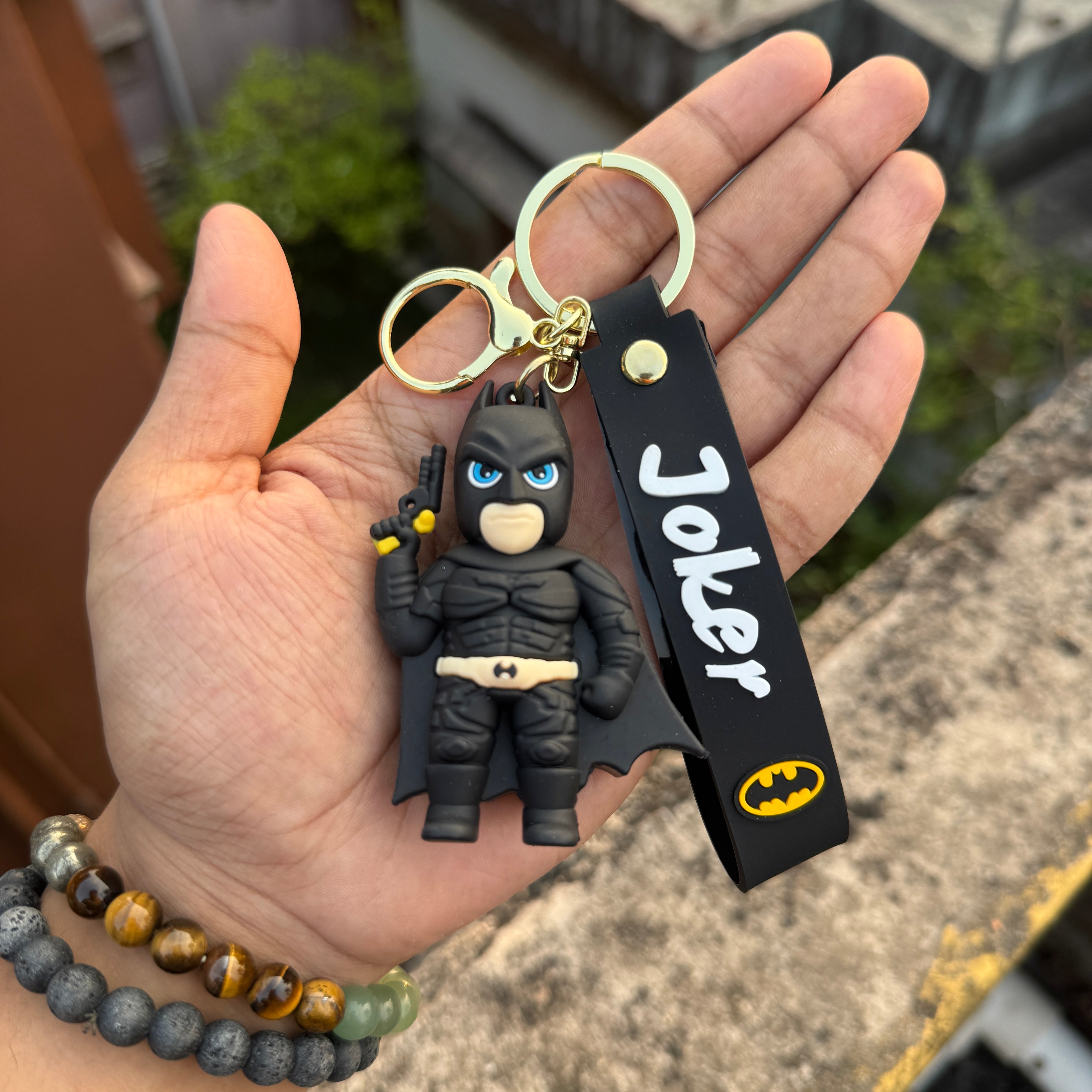 DC Batman Action Figures 3D Rubber Keychain keyring || DC