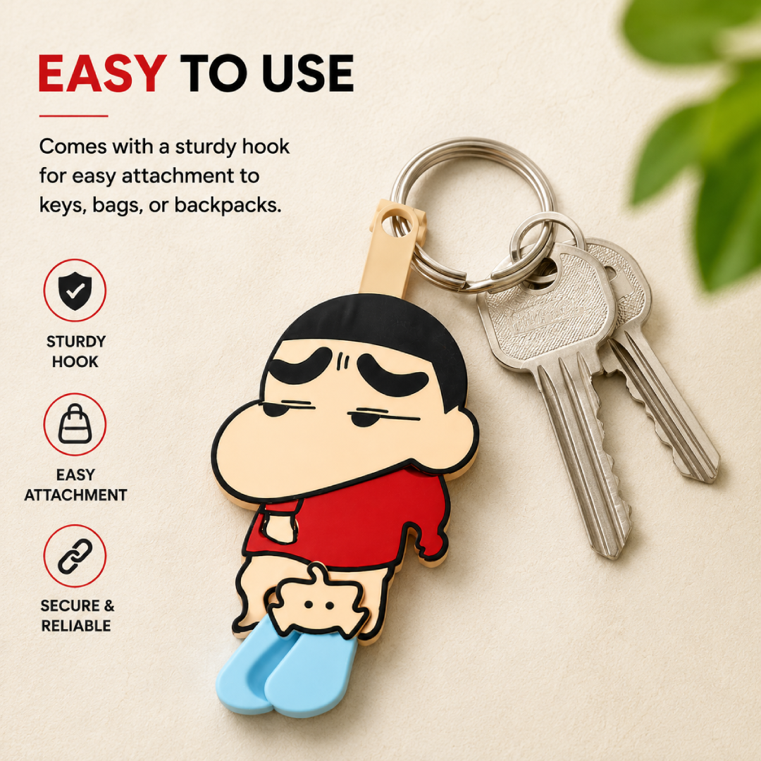 Shinchan Cute PVC Keychain | Funny Cartoon Bag Charm & Key Holder || TRENDING