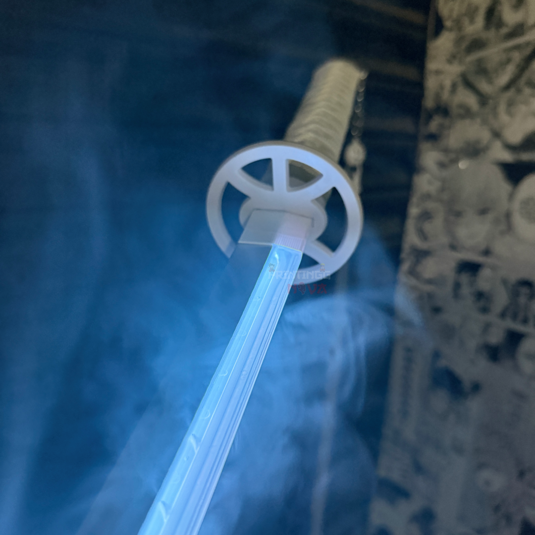 *SMOKE LED* Bleach Rukia Kuchiki Cosplay Replica Limited Edition Premium Life Size Smoke Led Wooden Katana White  [104 CM] || BLEACH