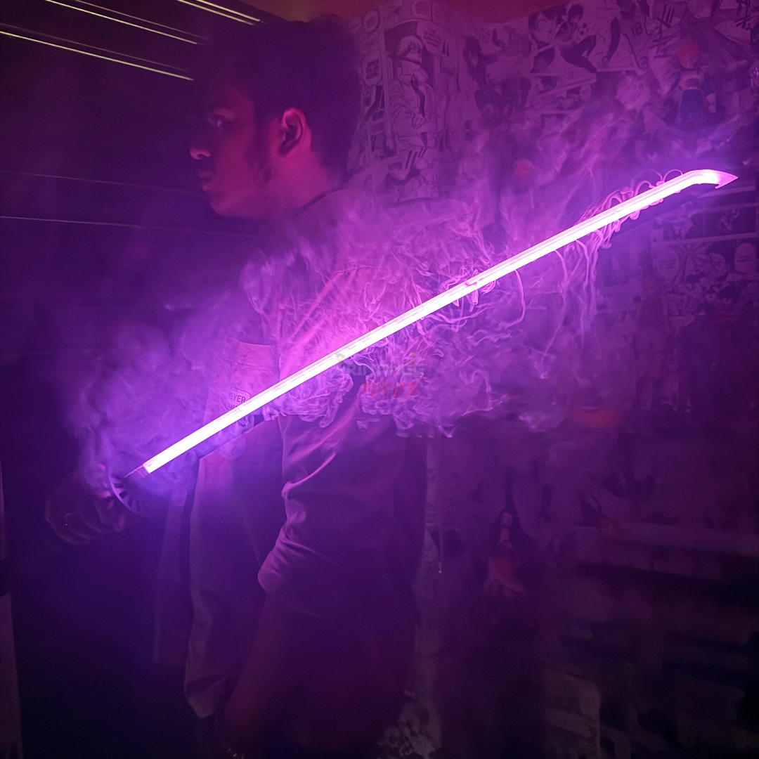 *SMOKE LED* Demon Slayer Tanjiro Kamado Cosplay Replica Limited Edition Premium Life Size Smoke Led Wooden Katana [104 CM] ||  DEMON SLAYER