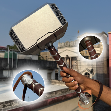 Marvel Thor Mjolnir Hammer - Metal-Finish Prop for Cosplay & Collectors | 44 CM | MARVEL