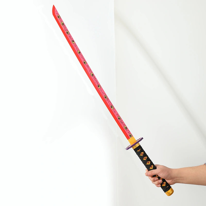 *LED* Demon Slayer Kokushibo’s Nichirin Cosplay Replica Limited Edition Premium Life Size Led Wooden Katana [104 CM] || DEMON SLAYER