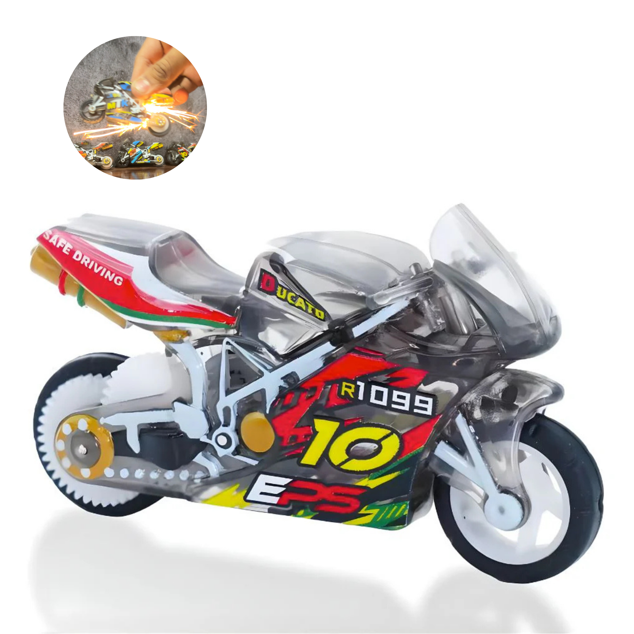 Sparking Stunt Bike – Pull Back, Pop Wheelies & Ignite the Fun!