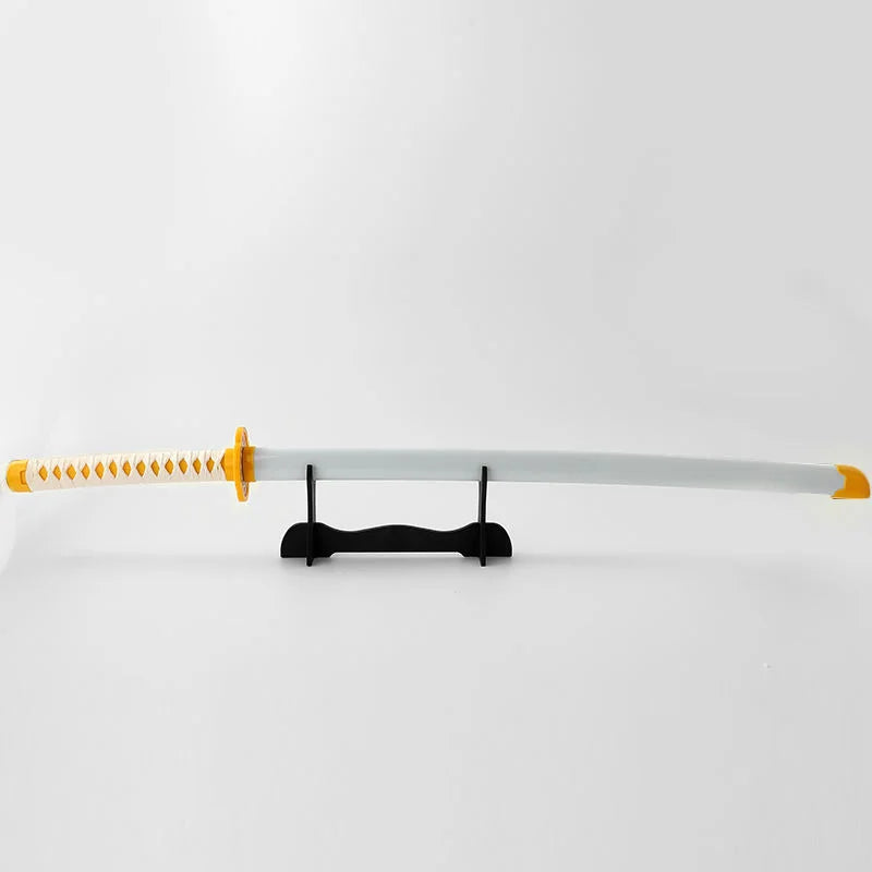 *LED* Demon Slayer Zenitsu Agatsuma Nichirin Cosplay Replica Premium Life Size Led Wooden Katana [104 CM] || DEMON SLAYER
