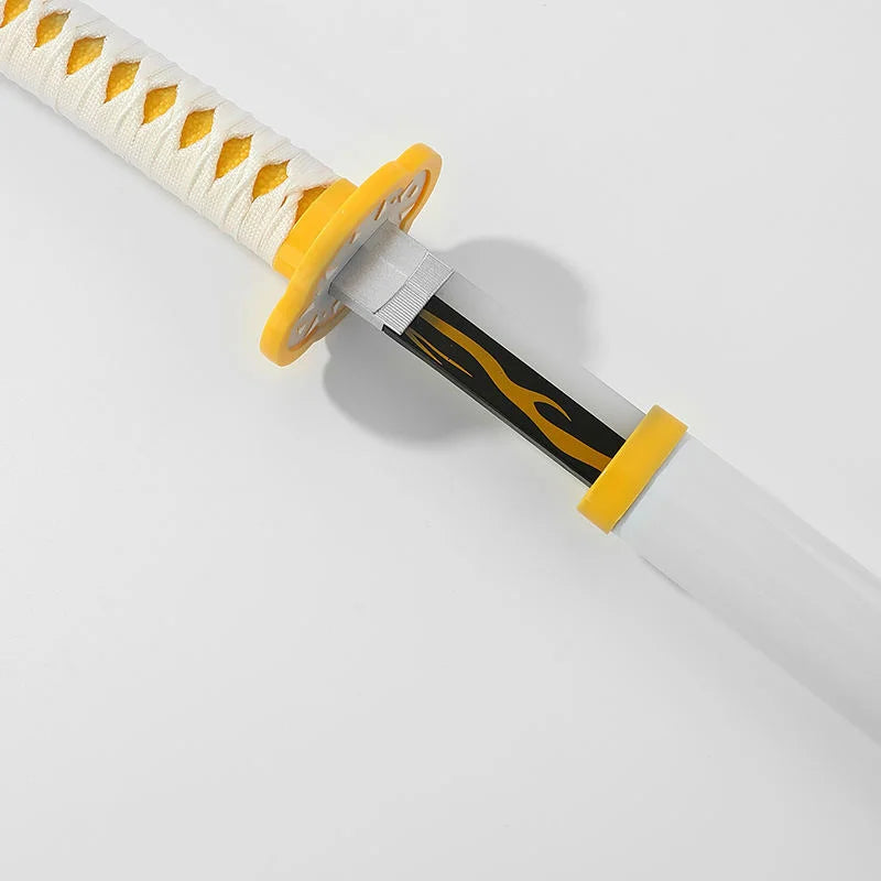 *LED* Demon Slayer Zenitsu Agatsuma Nichirin Cosplay Replica Premium Life Size Led Wooden Katana [104 CM] || DEMON SLAYER