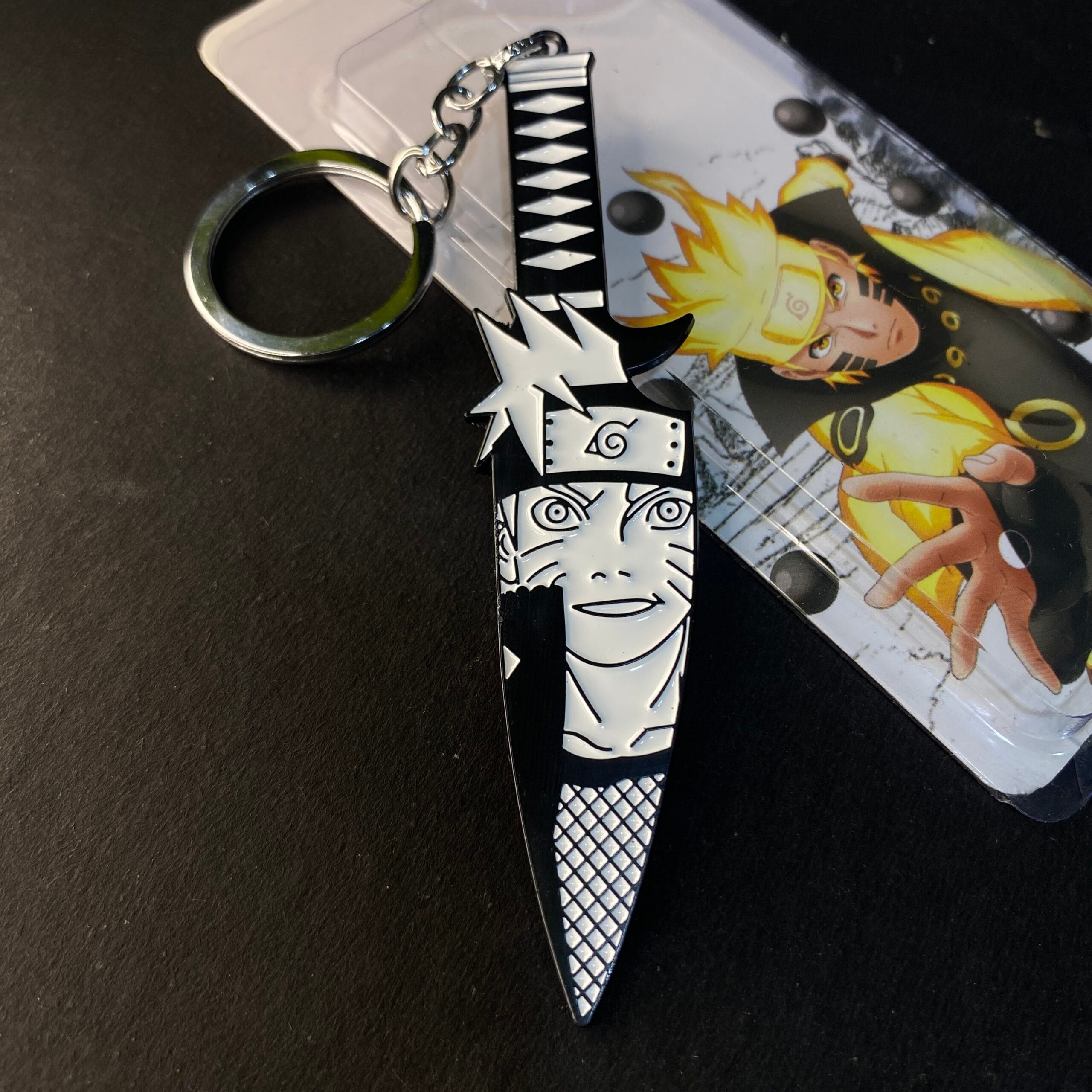 Uzumaki Naruto Knife Metal Sword [13 cm] Keychain Keyring || NARUTO