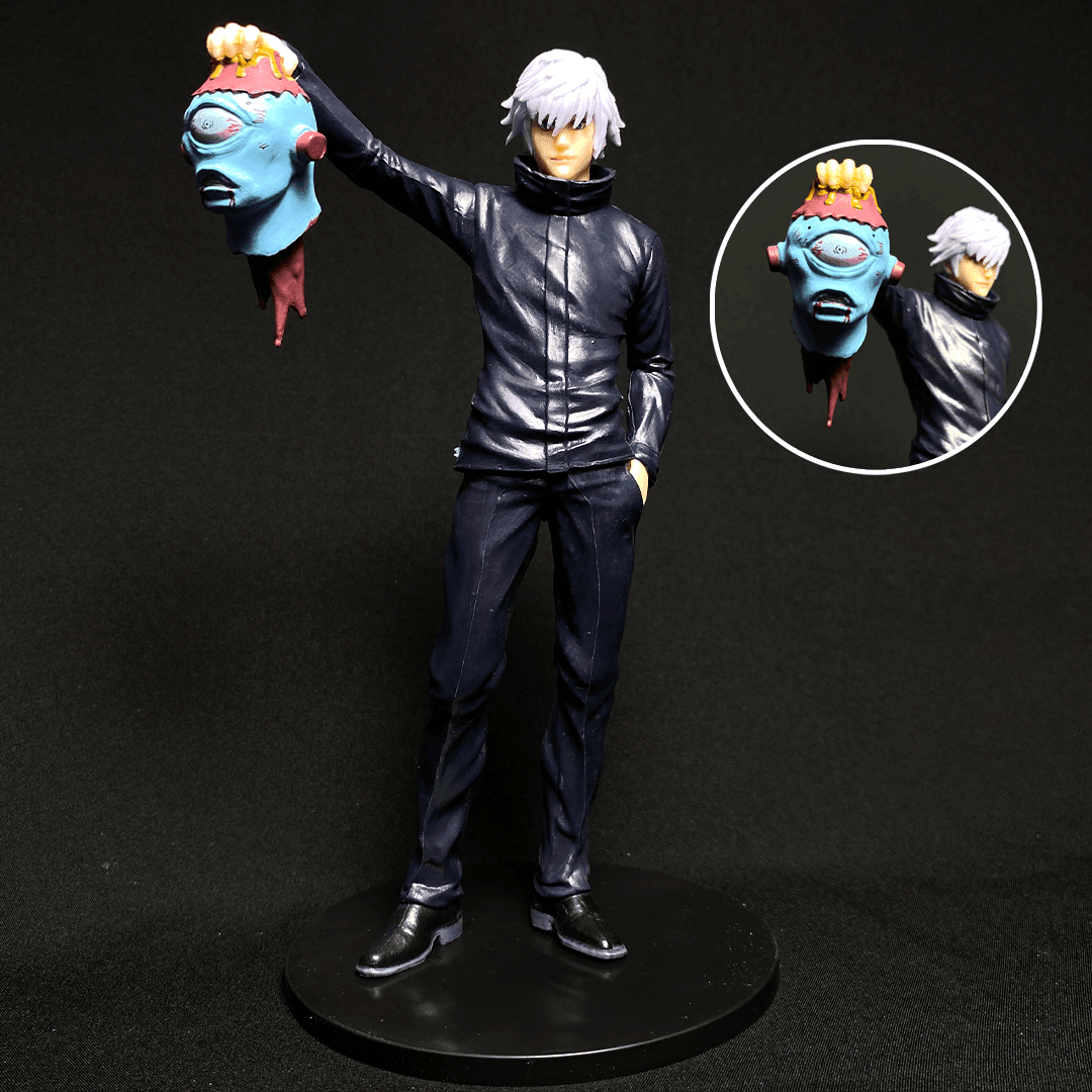 Satoru Gojo with a Jogo dead head Jujutsu Kaisen PVC Action figure [18 cm] || JUJUTSU KAISEN