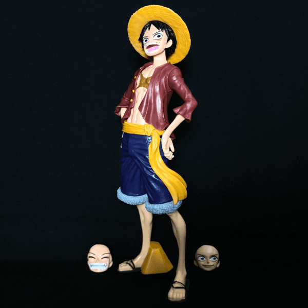 One Piece Monkey D Luffy With 3 Different Faces PVC Action figure [25 cm] || ONE PIECE - Image 5