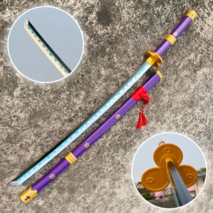 One Piece Rorono Zoro Yama Enma Purple Cosplay Replica Premium Life Size Wooden Katana [104 CM] || ONE PIECE