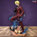 Sanji Fighting Pose With Blue Flames Base & Red Dress PVC Action figure [25 cm] || ONE PIECE - Image 4