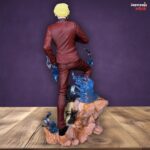 Sanji Fighting Pose With Blue Flames Base & Red Dress PVC Action figure [25 cm] || ONE PIECE - Image 6