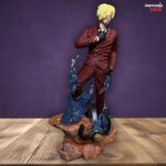 Sanji Fighting Pose With Blue Flames Base & Red Dress PVC Action figure [25 cm] || ONE PIECE - Image 9