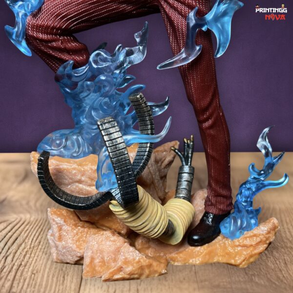 Sanji Fighting Pose With Blue Flames Base & Red Dress PVC Action figure [25 cm] || ONE PIECE - Image 5