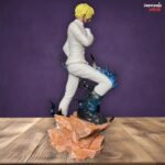 Sanji Fighting Pose With Blue Flames Base & White Dress PVC Action figure [25 cm] || ONE PIECE - Image 7