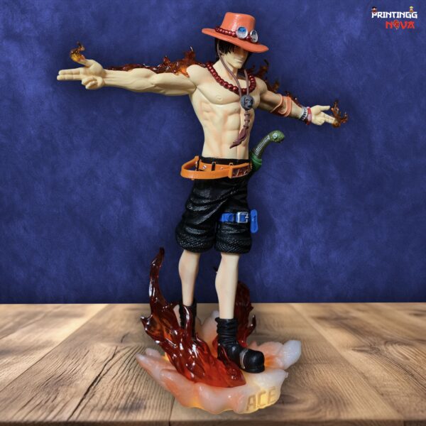 One Piece Portgas D. Ace Open Hand Pose With Light Base Premium PVC Action figure [29 cm] || ONE PIECE - Image 9