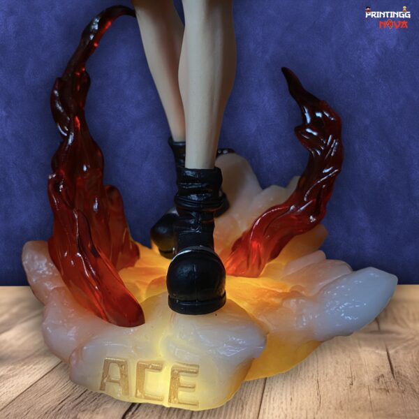 One Piece Portgas D. Ace Open Hand Pose With Light Base Premium PVC Action figure [29 cm] || ONE PIECE - Image 8