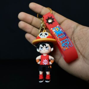 One Pice Luffy Anime Action Figures 3D Rubber Keychain keyring || ONE PICE