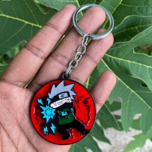 Naruto Kakashi Hatake Rotating Spiner Metal Keychain Keyring || NARUTO