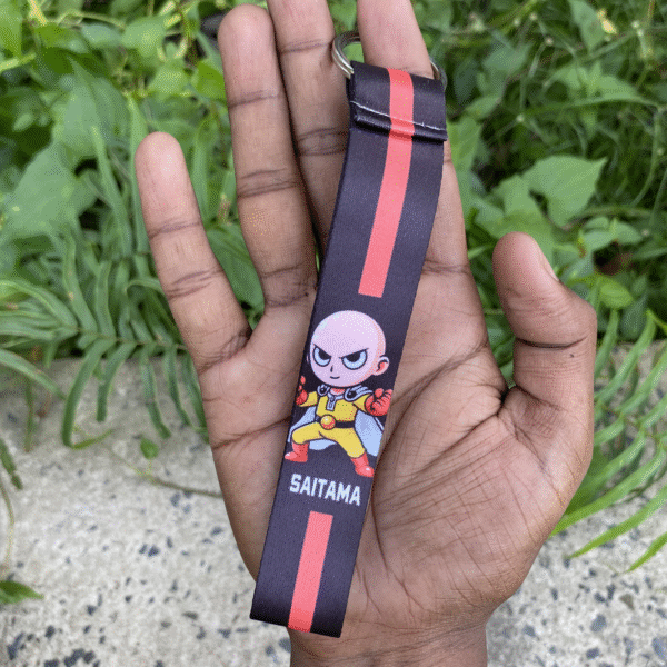 One-Punch Man Saitama Premium Strap Keychain Keyring || ONE PUNCH MAN - Image 2
