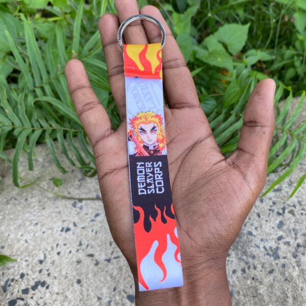 Demon Slayer Rengoku Handmade Cloth Premium Strap Keychain Keyring || DEMON SLAYER - Image 1